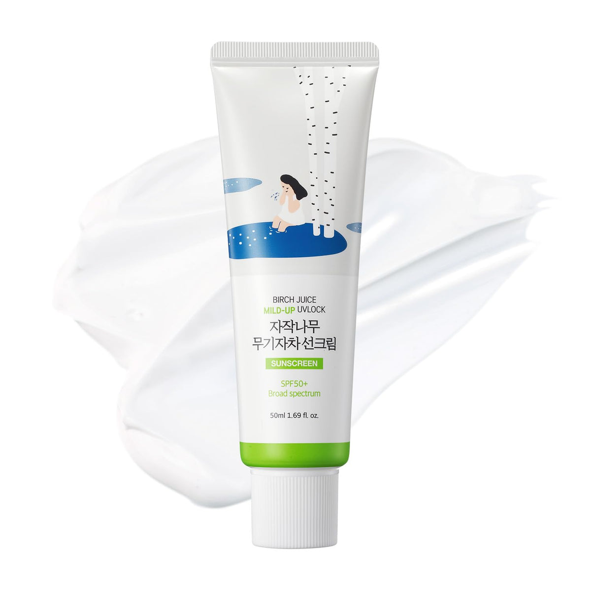 ROUND LAB - Birch Juice Moisturizing Mild Up Sunscreen SPF50+ PA++++ 50ml